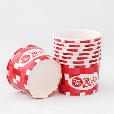 500 ml Taças de Sopa descartáveis Brancas Taça de Salada Kraft Logotipo personalizado