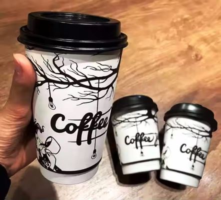 630cc 22 oz Copo de papel de camada dupla PE revestido Copas de café descartáveis TUV