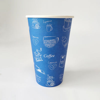 600ml Single Wall Paper Hot Cups Impressão personalizada 20oz Paper Cup TUV