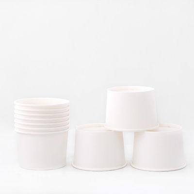 Disponível 120ml Caixa de papel Logotipo personalizado Kraft branco PE revestido para alimentos e sopa