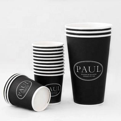Copos descartáveis impressos ecológicos 20 oz 600 ml Copos de café de papel com logotipo