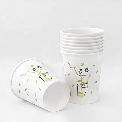 7oz 210ml Biodegradáveis Copas de Chá Copas de Café de Papel Impresso