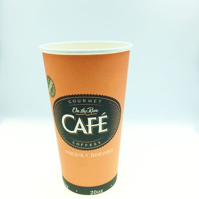 Eco-friendly custom 22oz 630ml livre de plástico revestido único copo de papel