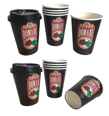32 oz 970 ml Copo de papel de parede único Logotipo personalizável Copas de café descartáveis de marca