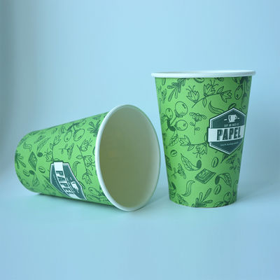 Logotipo personalizado 430ml Copas de papel personalizadas 12oz Copas de café descartáveis com logotipo