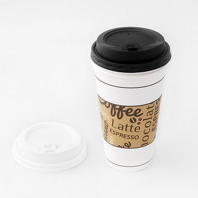 Copo de café de plástico à prova de vazamento descartável, tampa de café, PP PS PLA, sem palha, com gelo