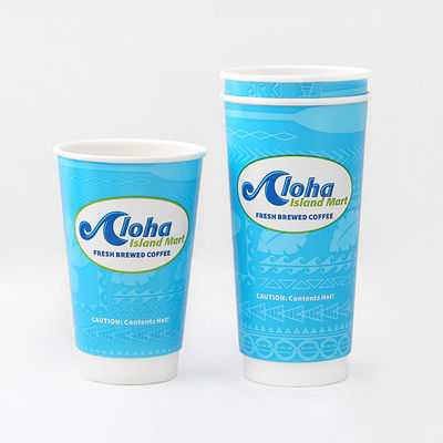 Customização Copo de papel de parede duplo 360ml 10oz Copas de papel de marca