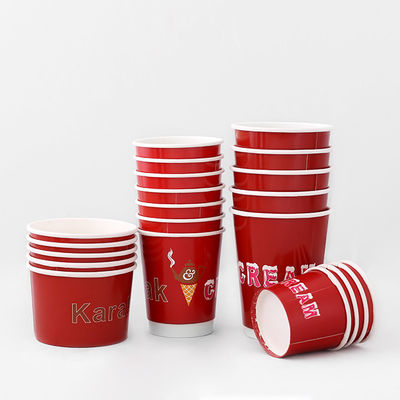 540ml Copas de Café de Papel Duplo OEM Bebidas Frias descartáveis 16oz Copas Duplas de Parede