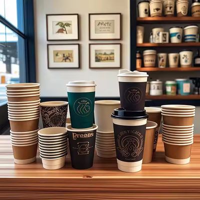 FSC Dupla parede copos de café descartáveis 22 oz Eco Friendly Paper Cup 630cc