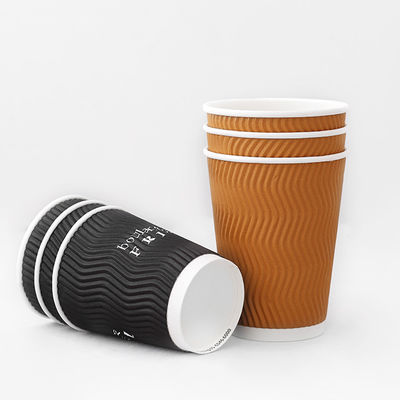 Copo de papel de parede de 10 oz descartável de revestimento de PLA Copo de café de papel de marca