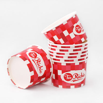 Taça de papel de sorvete de grande volume 860ml PE revestido Taças de sobremesa descartáveis