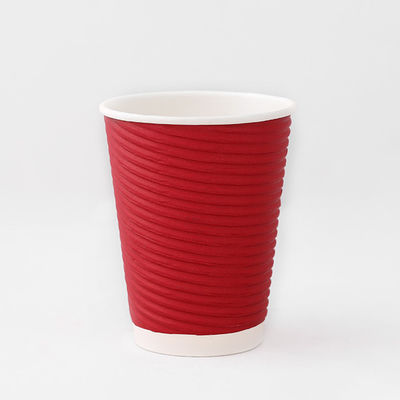 Reciclados 430ml Ripple Wall Copas de Café 12oz Ripple Copas de Papel de plástico livre revestido