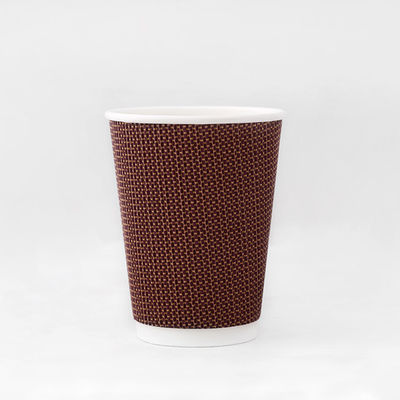 Bebidas de leite copos de parede de 16 oz 540 ml copos de café ondulados