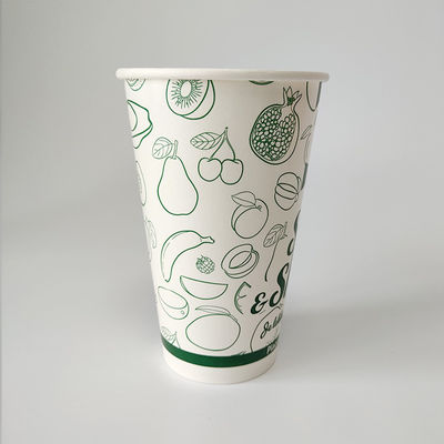 Eco-friendly PLA Biodegradable Single Paper Cup 20oz 600ml pode ser personalizado
