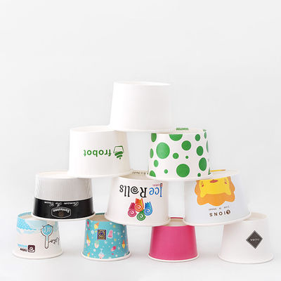 Iogurte 120 ml Caixa de Papel de Sorvete Caixas de Iogurte Logotipo Personalizado Duplo PE revestido