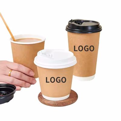 TUV Kraft Paper Cup 7OZ 210ml Double Wall Kraft Cup Dimensões personalizadas