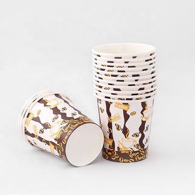 Copo de papel descartável 7.5oz 230ml Duplo revestimento PE Logotipo personalizável