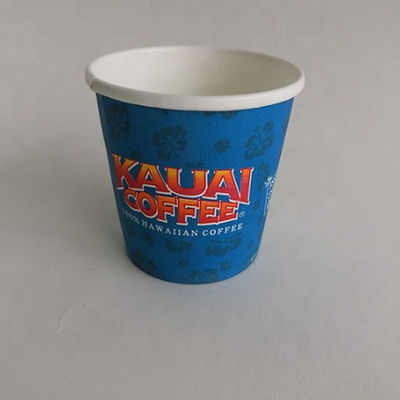 Logotipo de design personalizado 3.5oz 85ml Double PE Disposable Single Paper Cup