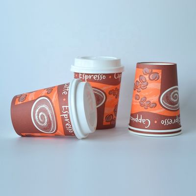 Copo de papel descartável de 8,5 oz de 230 ml com revestimento livre de plástico biodegradável