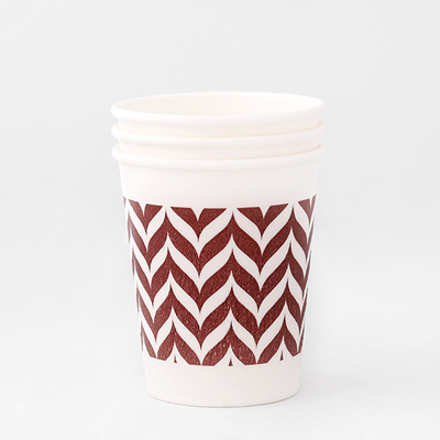 Copo de papel de parede simples de 4oz, 8oz, 12oz, 16oz e 22oz com impressão personalizada
