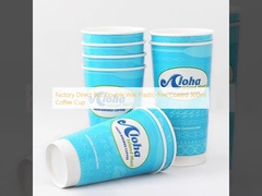 Fábrica direta 8oz de parede dupla de plástico livre revestido 300ml Copo de café